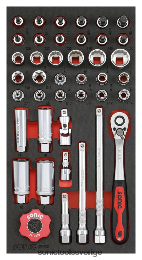 Sonic bitssockelset 3/8" (sae) sfs 1/3 41-st N2VNX219 praktisk