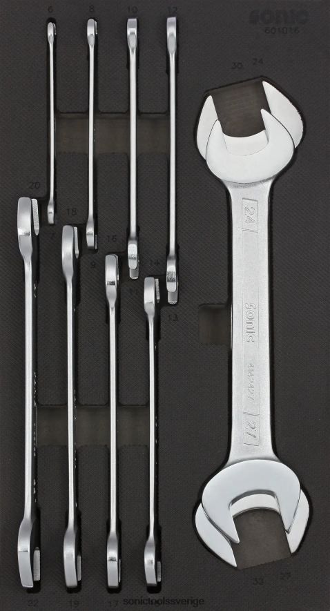 Sonic dubbel skiftnyckelset sfs 1/3 10-st N2VNX804 klassisk