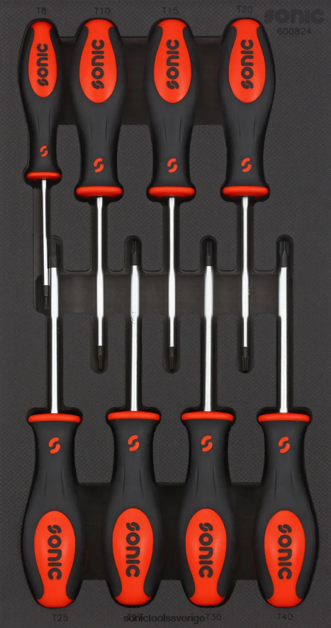 Sonic skruvmejsel tx set sfs 1/3 8-st N2VNX829 praktisk