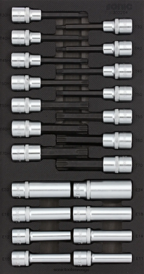 Sonic socket & socketbit set 1/2" sfs 1/3 22-st N2VNX830 pålitlig