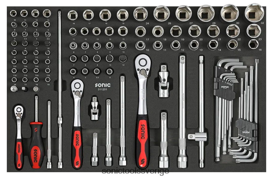 Sonic bitsocket set 1/4" 3/8" & 1/2" sfs 112-st N2VNX224 pålitlig
