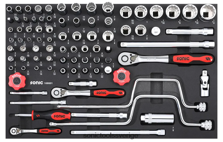 Sonic bitsocket set 1/4" 3/8" & 1/2" sfs 86-st (flyg) N2VNX226 klassisk
