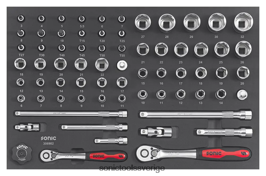 Sonic eva 69st 3/8"&1/2" set N2VNX861 praktisk