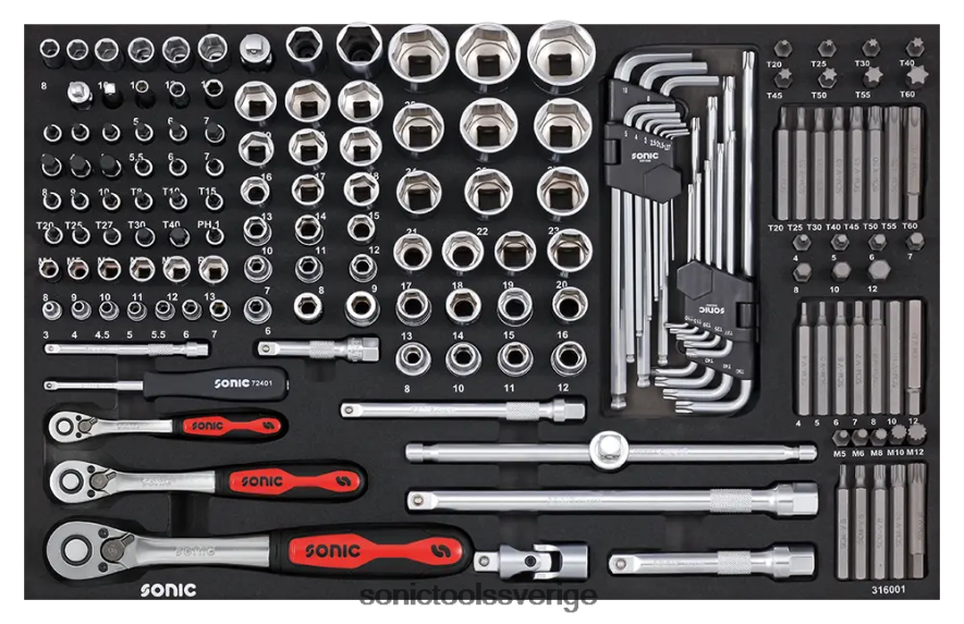 Sonic kombinationsset 1/4" 3/8" & 1/2" sfs 160-st N2VNX847 senast