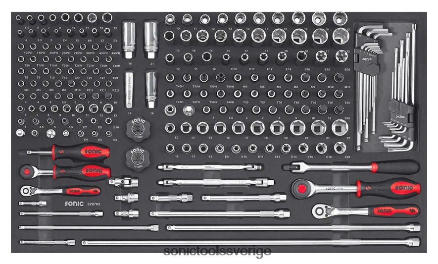 Sonic ejumbo 207st 1/4 & 3/8 kombinationsset N2VNX244 pålitlig