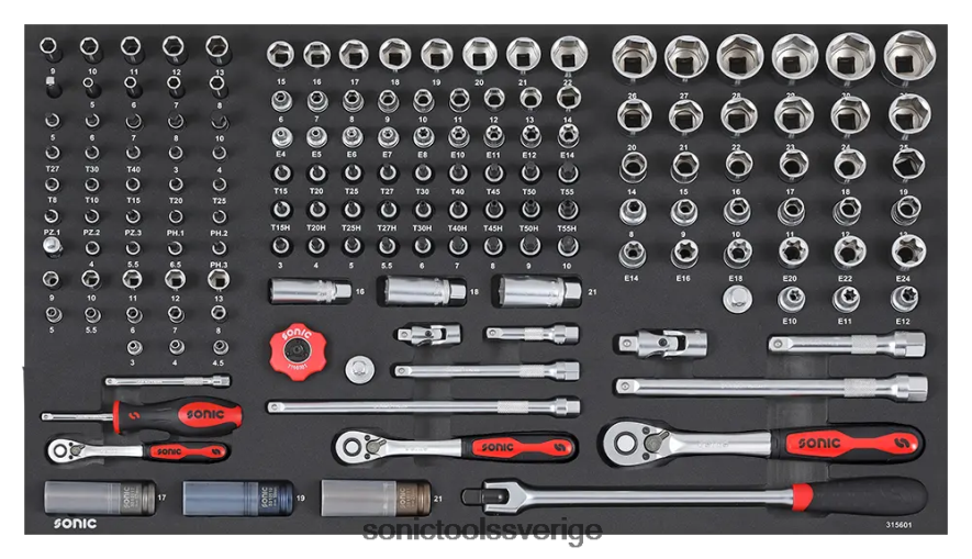 Sonic kombinationsset 1/4" 3/8" och 1/2" sfs 156-st N2VNX240 pålitlig