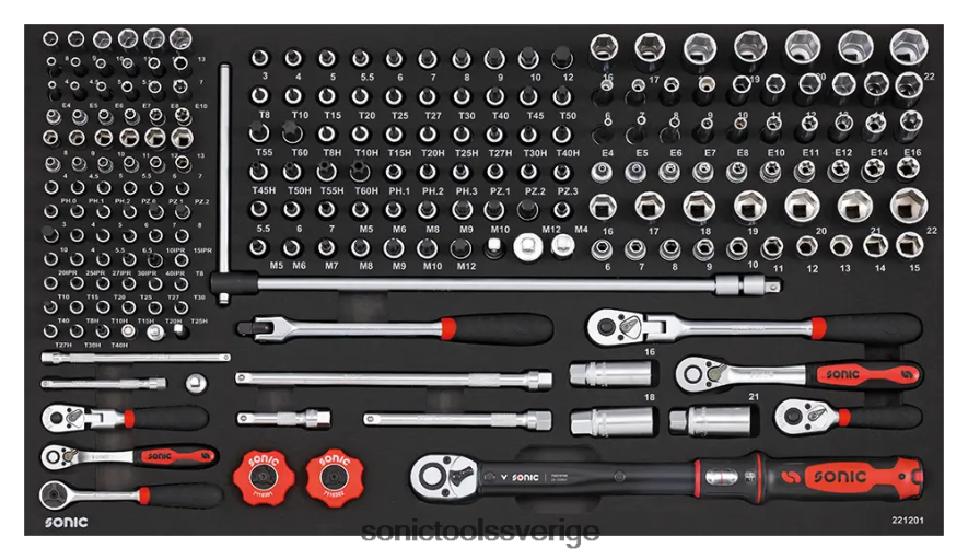 Sonic uttagssats 1/4" och 3/8" sfs 212-st N2VNX916 klassisk