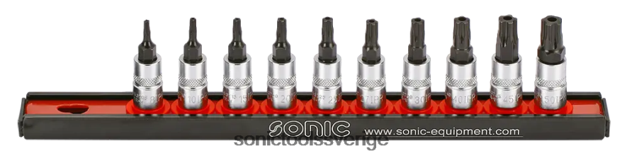 Sonic bitssockelset 1/4" tx manipuleringssäkert på skena 10-st N2VNX373 senast