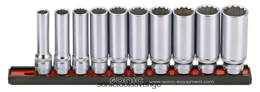 Sonic flank djuphylsa set 3/8" 12 pt. på skena 10-st N2VNX333 senast