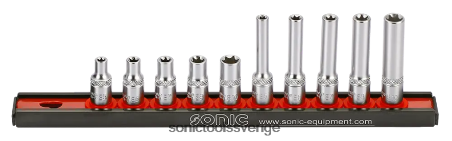 Sonic tx-e sockelset 1/4" tx på skena 10-st N2VNX953 praktisk