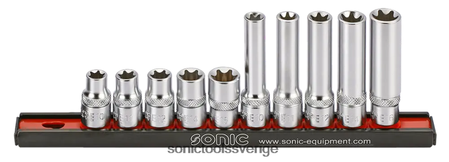 Sonic uttagssats 3/8" tx-e på skena 10-st N2VNX949 praktisk
