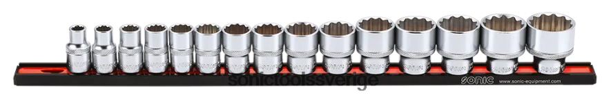 Sonic uttagssats (sae) på skena 1/2" 15-st N2VNX941 praktisk