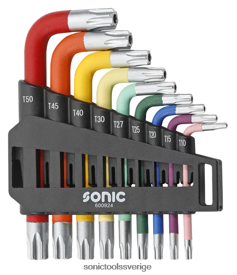 Sonic 9 st stubbiga stjärnnyckeluppsättning färg N2VNX992 klassisk