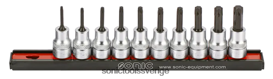 Sonic bitssockelset 3/8" tx på skena 10-st N2VNX2156 klassisk