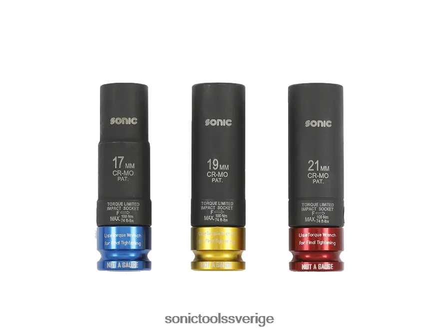 Sonic vridmoment stötuttag set 1/2" 3-st N2VNX594 klassisk