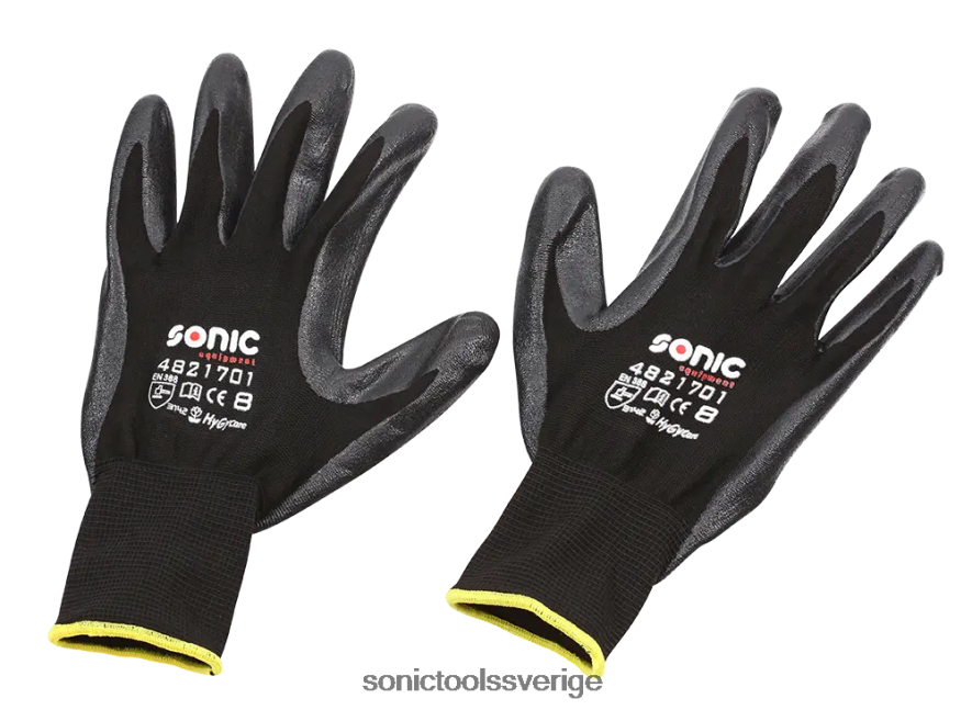 Sonic nitrilbelagda handskar par nylonfoder storlek 8 (m) N2VNX717 senast