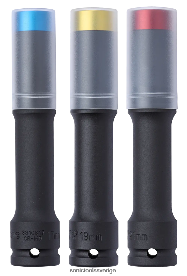 Sonic hjulhylsa set 1/2" 6pt. med ring 150mml 3-st N2VNX702 klassisk